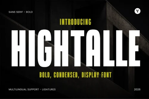 bold condensed display font