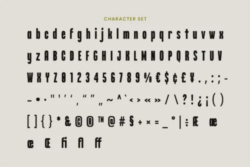 bold condensed display font