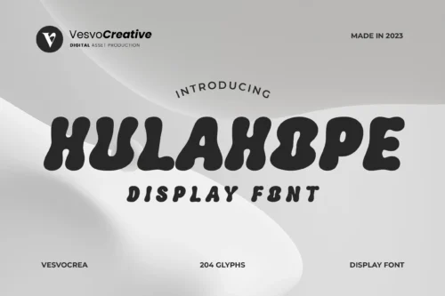 retro bubble display font