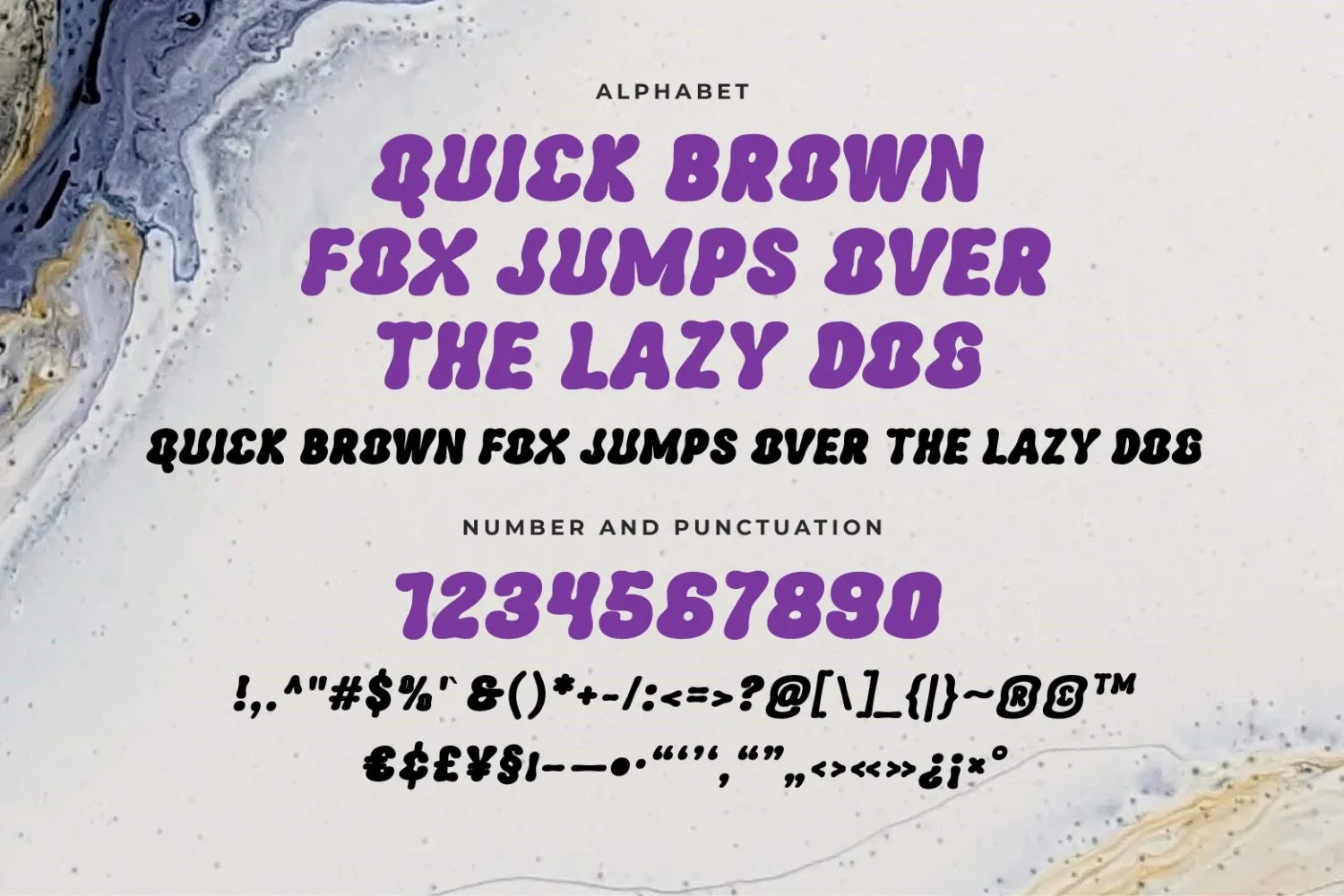 retro bubble display font
