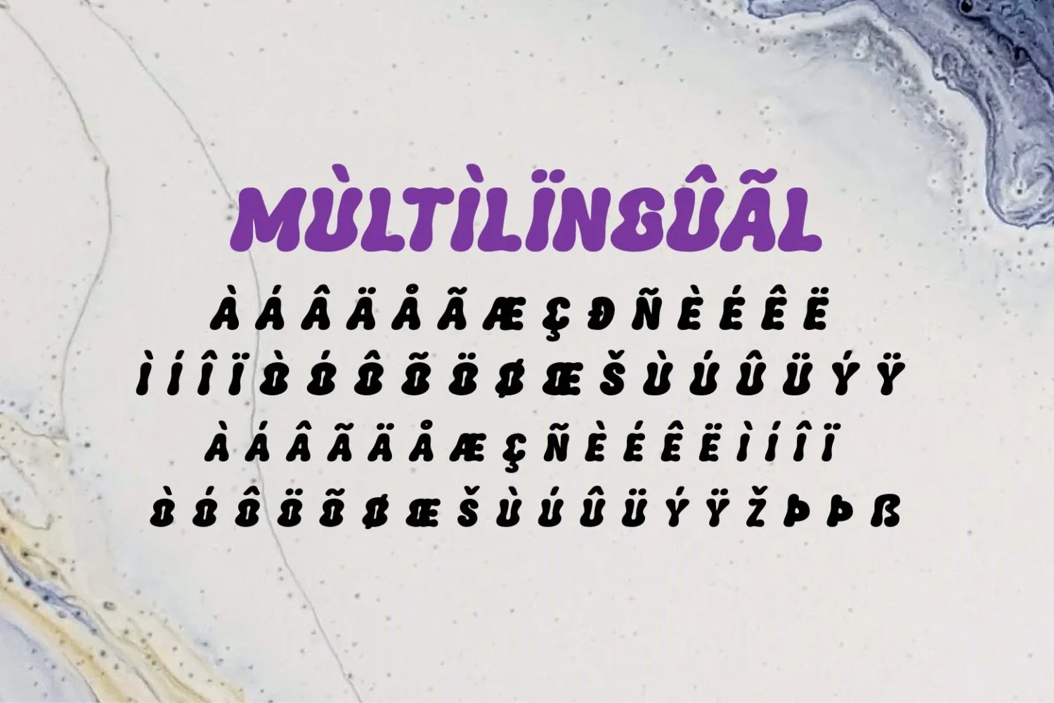 retro bubble display font