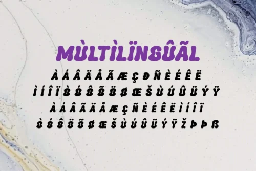 retro bubble display font
