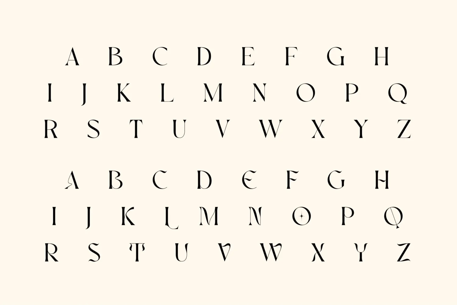 display serif font