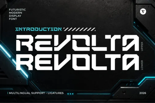 tech display font