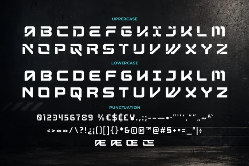 tech display font