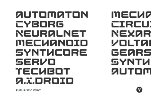 tech display font