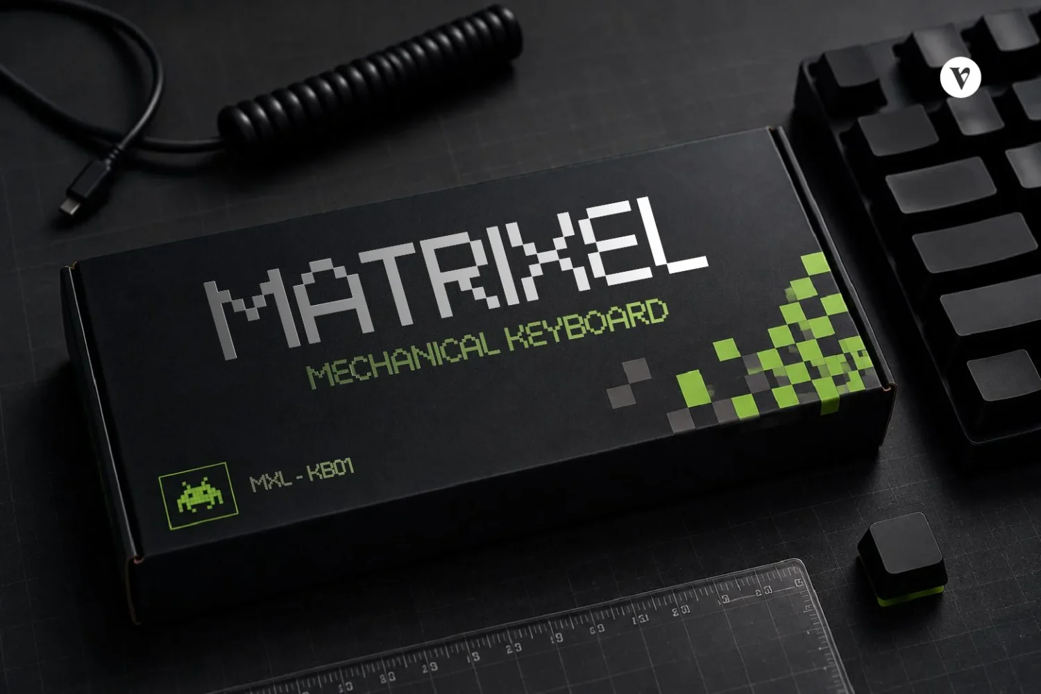 pixelated display font