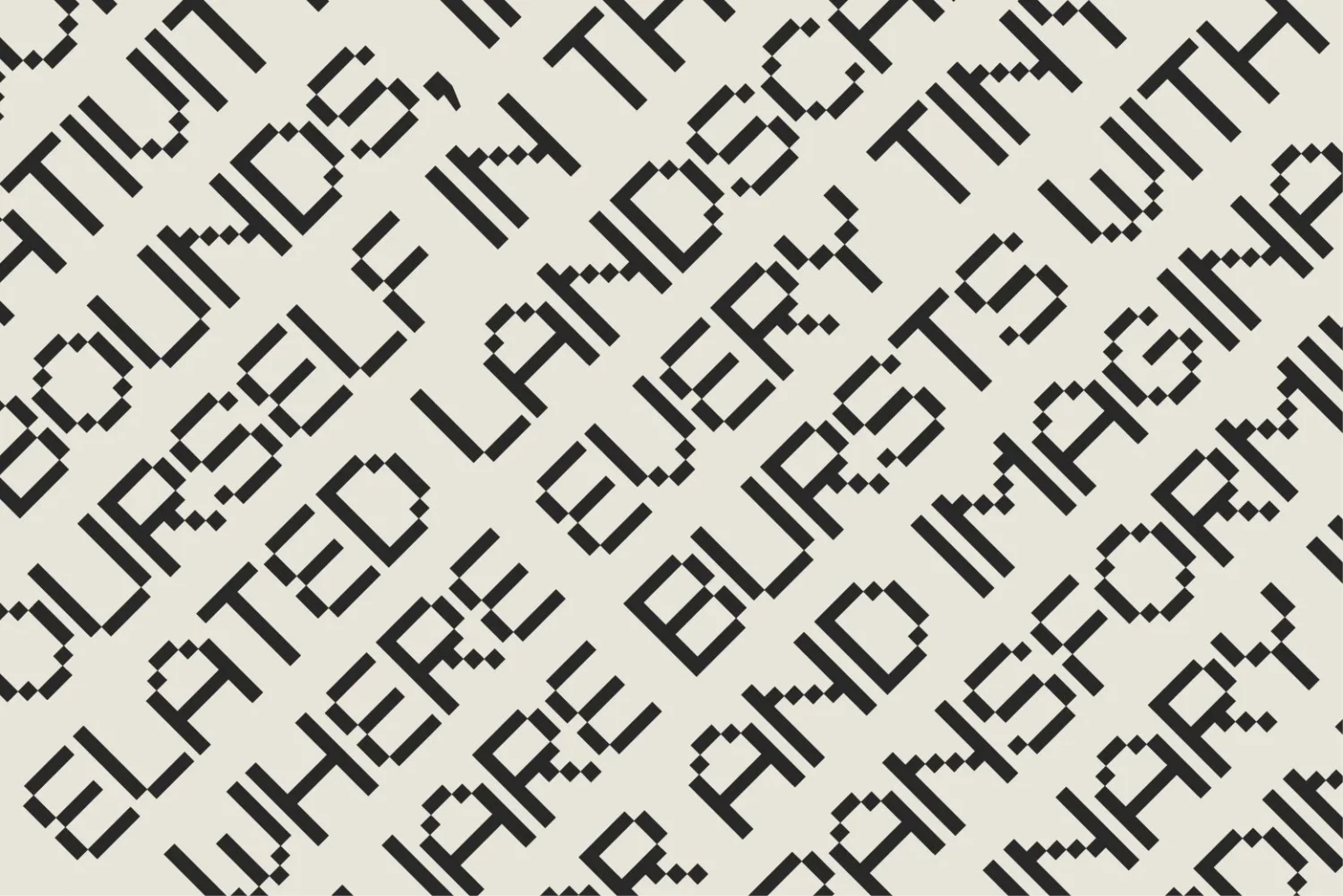 pixelated display font