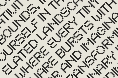pixelated display font
