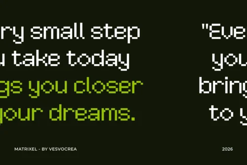 pixelated display font