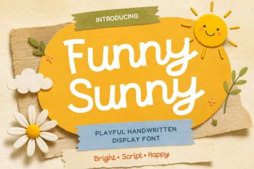 playful handwritten display font