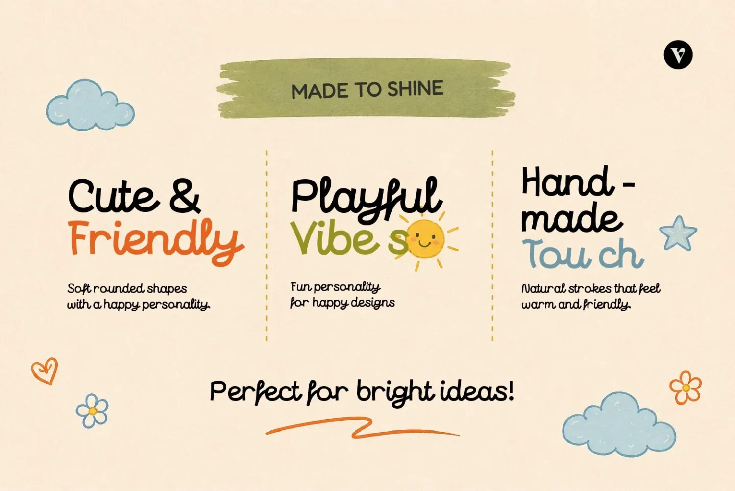 playful handwritten display font