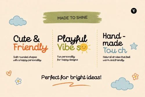 playful handwritten display font